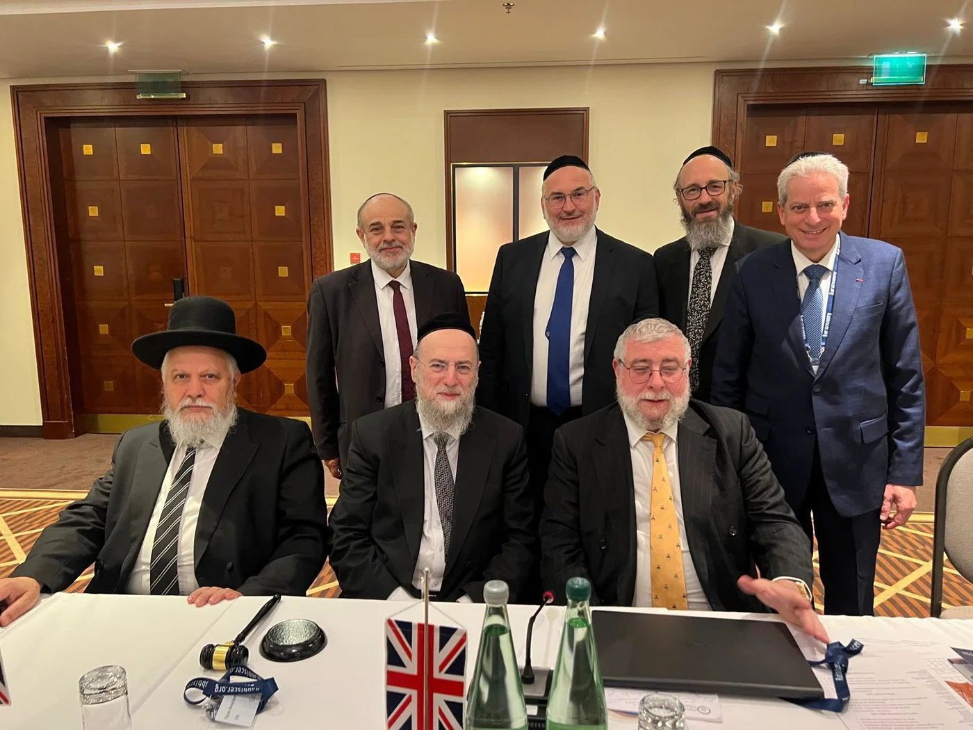 Rabbi Lewin with senior Rabbis in Europe