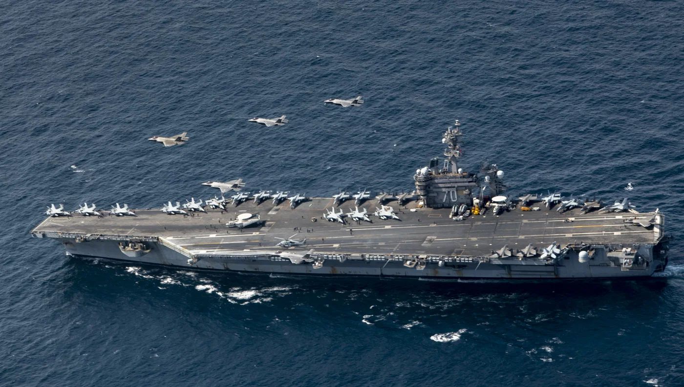 F-35 fighter jets on aircraft carrier