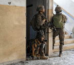 Oketz soldiers with Oketz dog