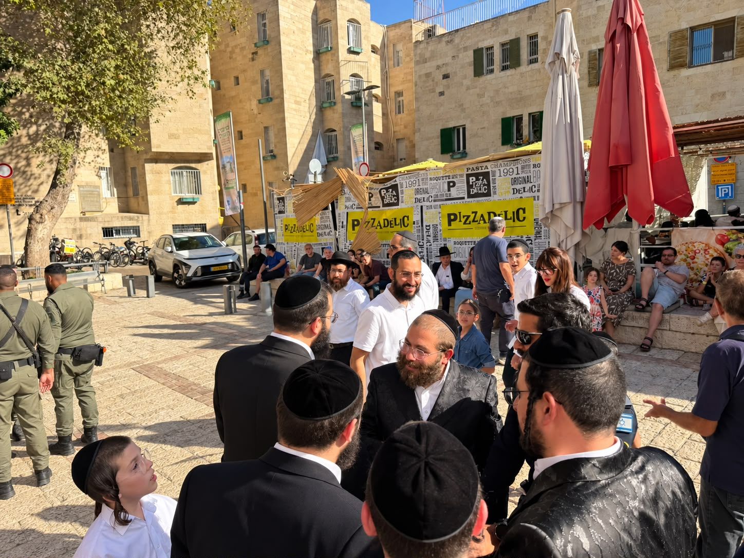 The giant sukkah in Jerusalem