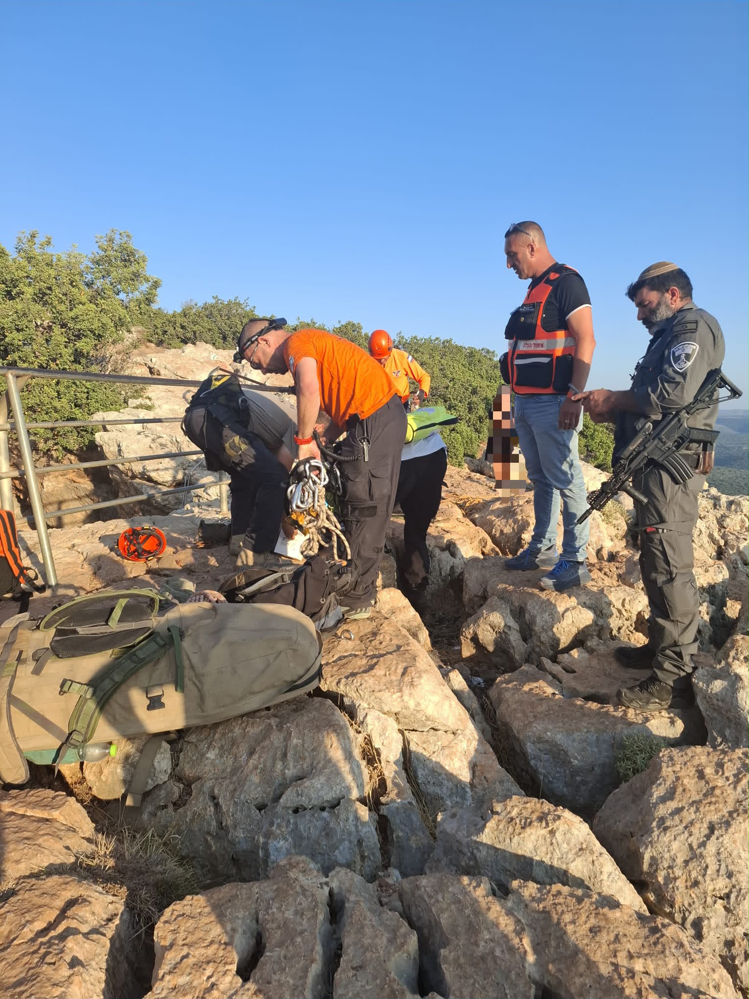 Scene of the tragedy at Keshet Cave