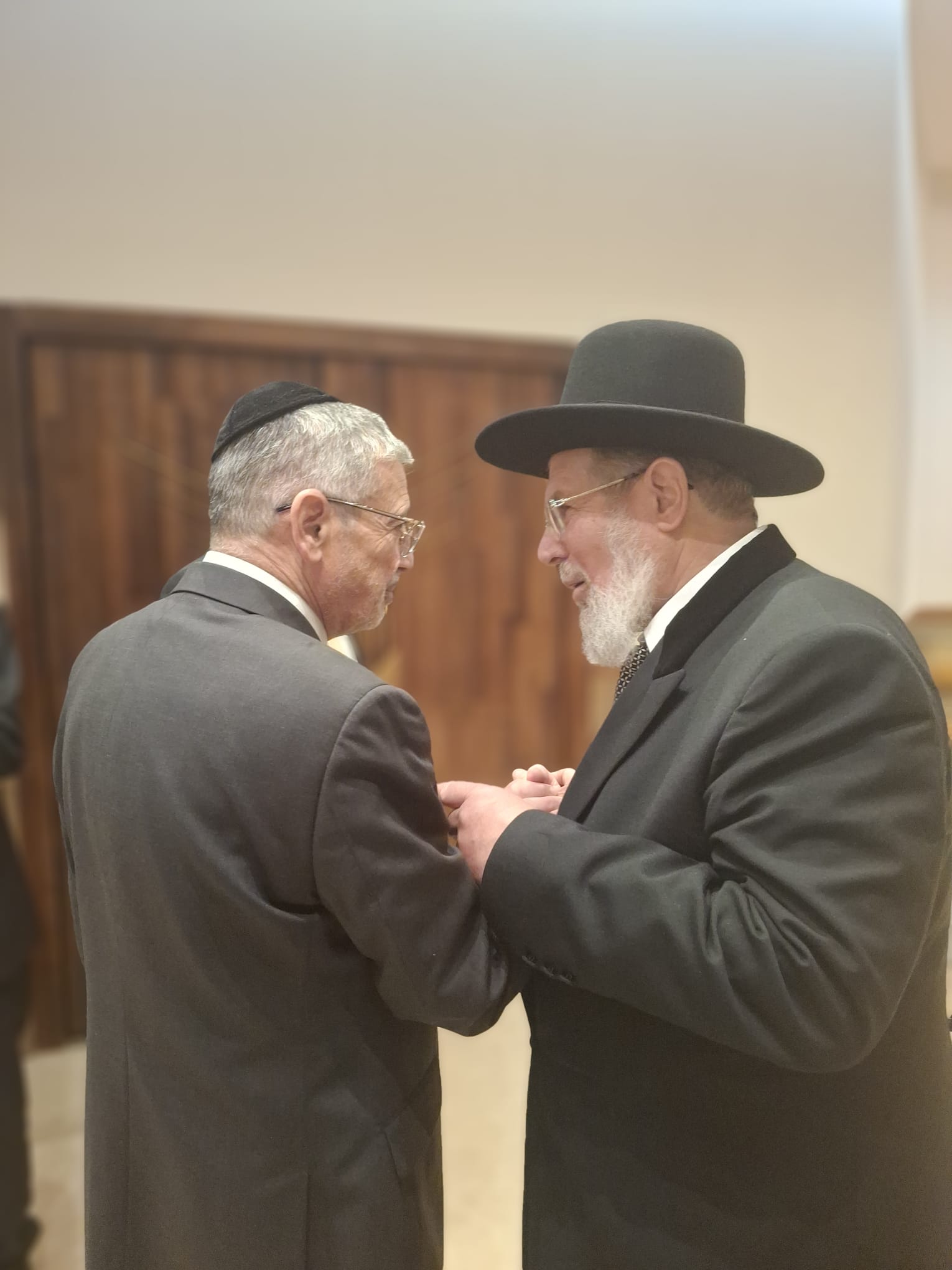 Chief Rabbi Rav Kalman Bar with Rabbinate acting director-general Avidan