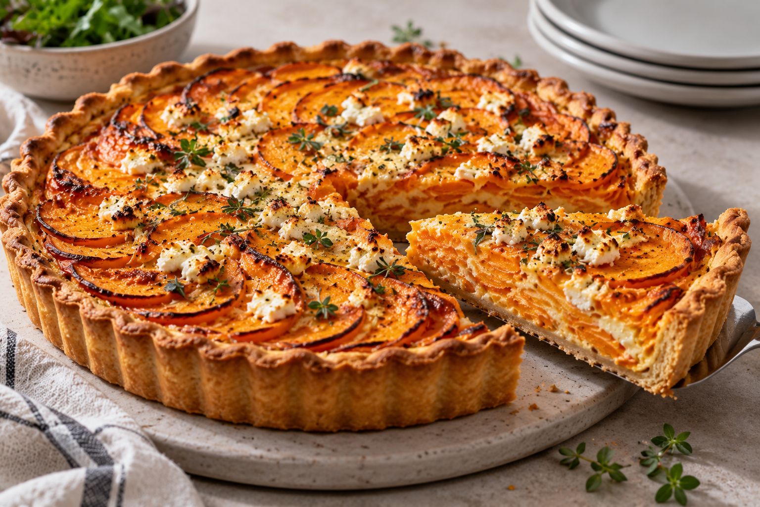 Sweet potato quiche