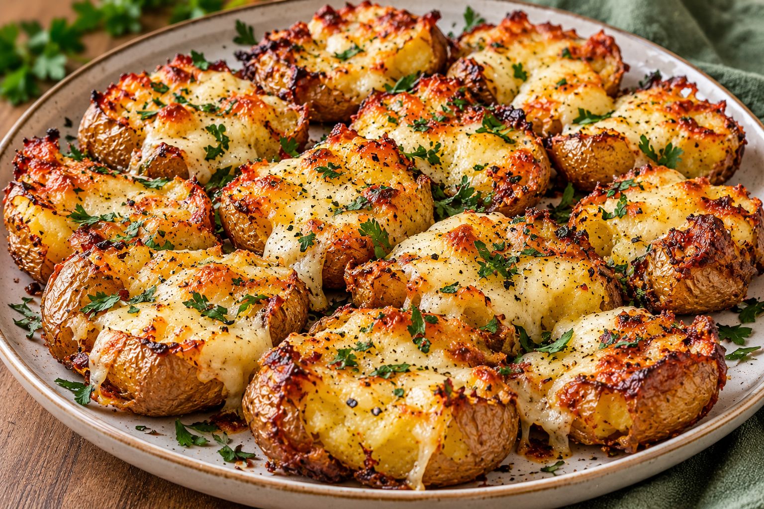 Smashed potatoes