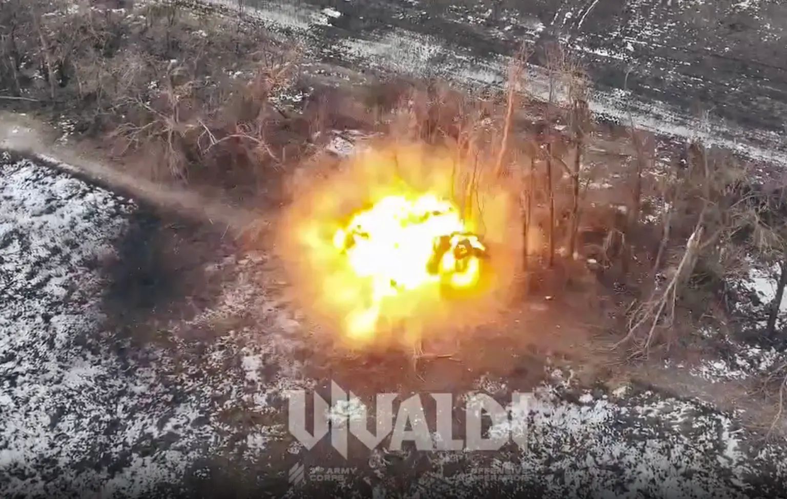 Explosion caused by a robot during the operation