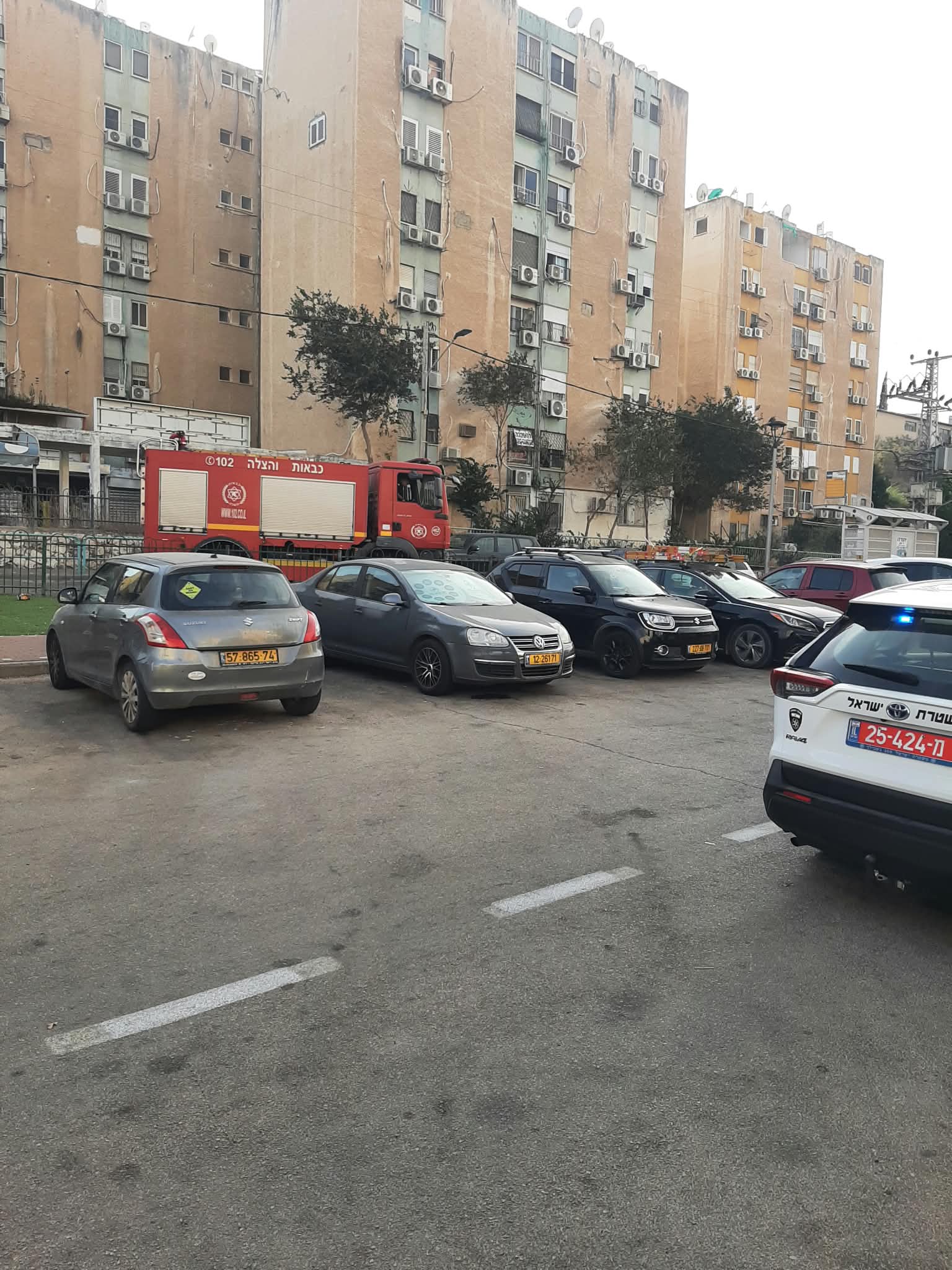 Scene of the missile debris in Tiberias