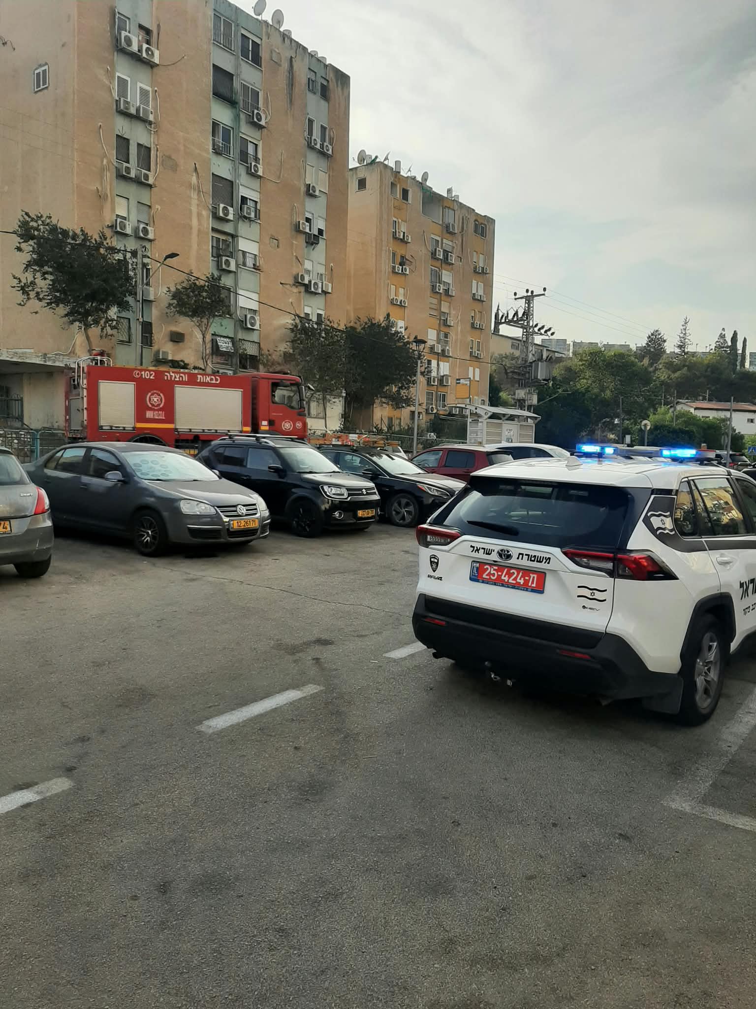 Scene of the missile debris in Tiberias