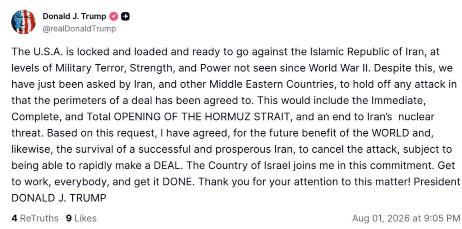 Trump explains why he canceled Iran strikes