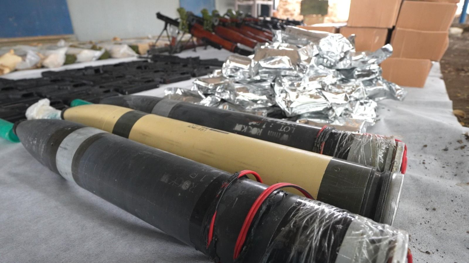 Iranian weapons which were confiscated