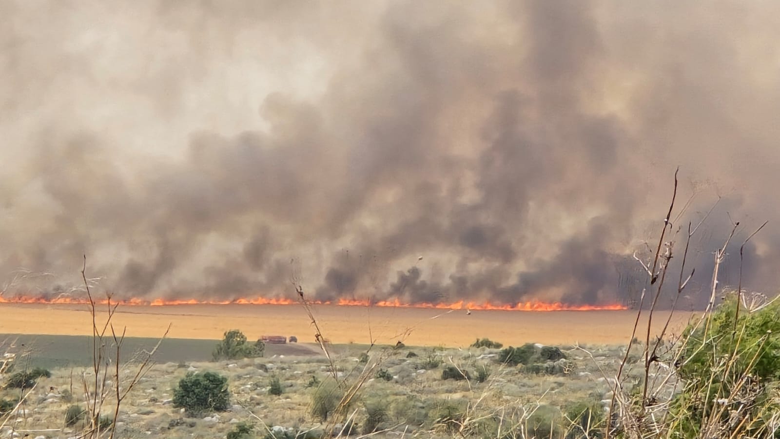 Scene of the fire on Road 1