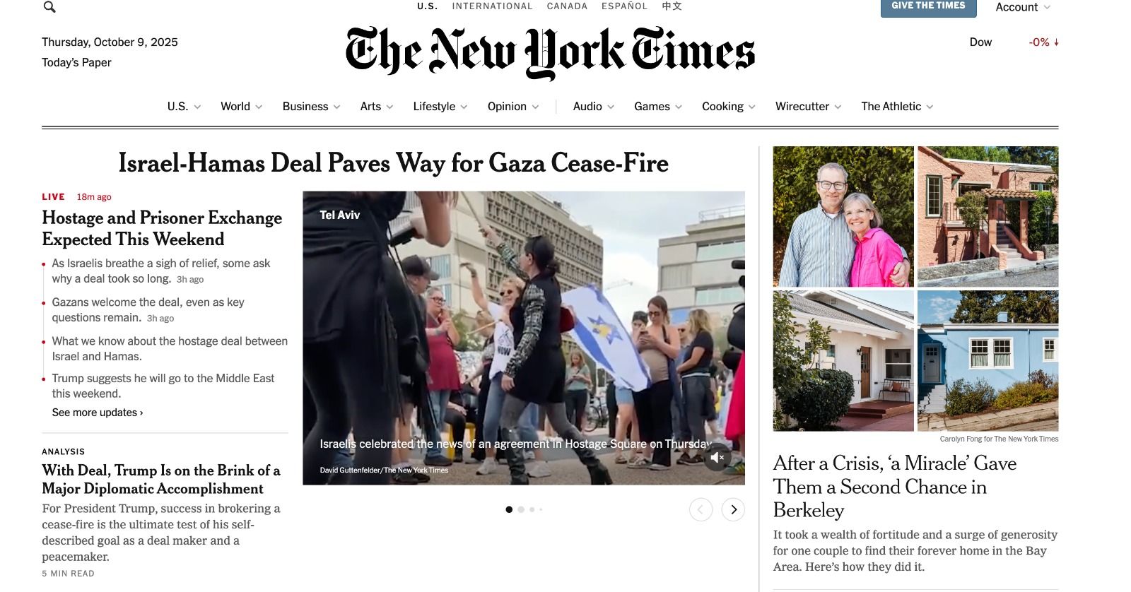 The NYT Front Page