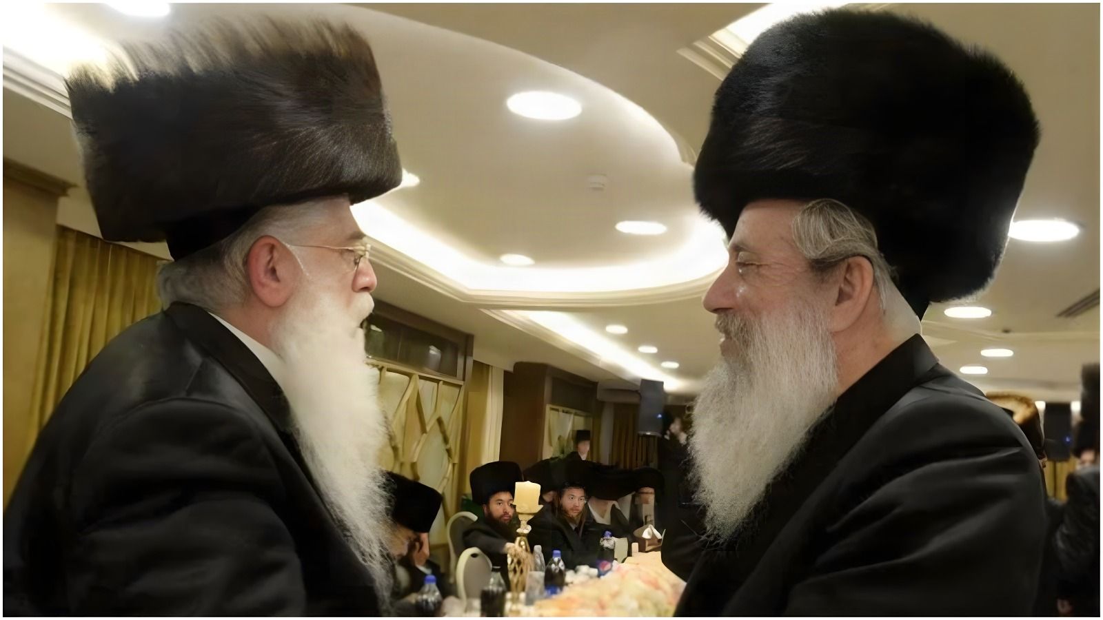 Shlomei Emunim faction chairman Meir Porush and Bnei Brak Mayor Hanoch Zeibert