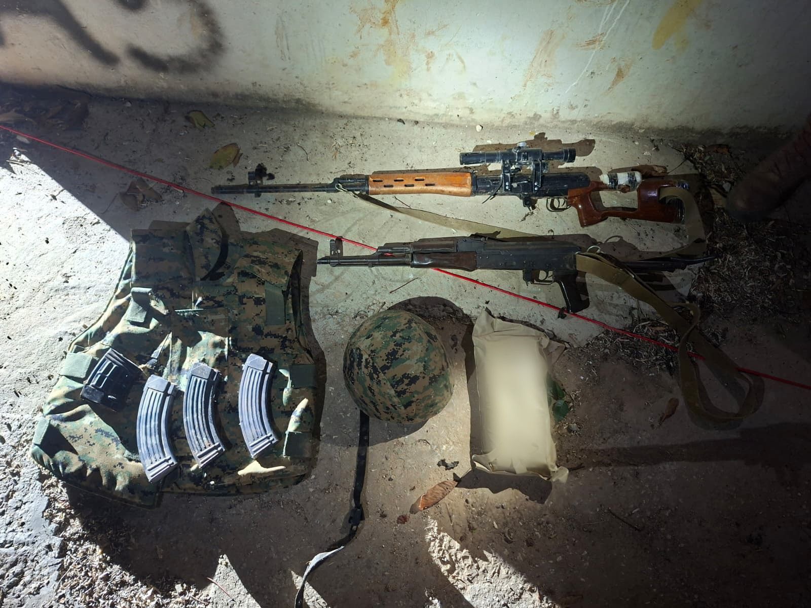 Weapons uncovered in the security zone in southern Lebanon