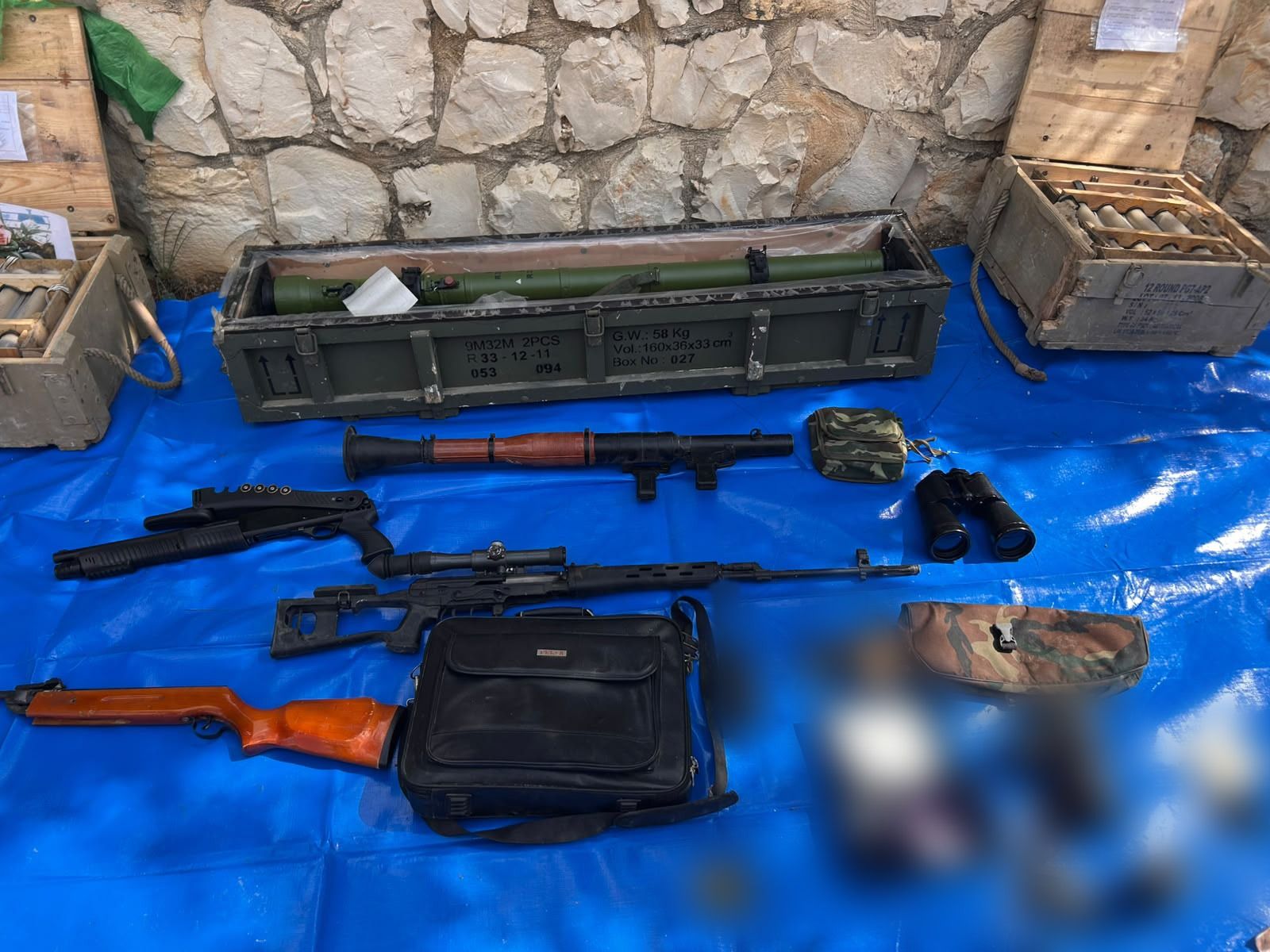 Weapons uncovered in the security zone in southern Lebanon