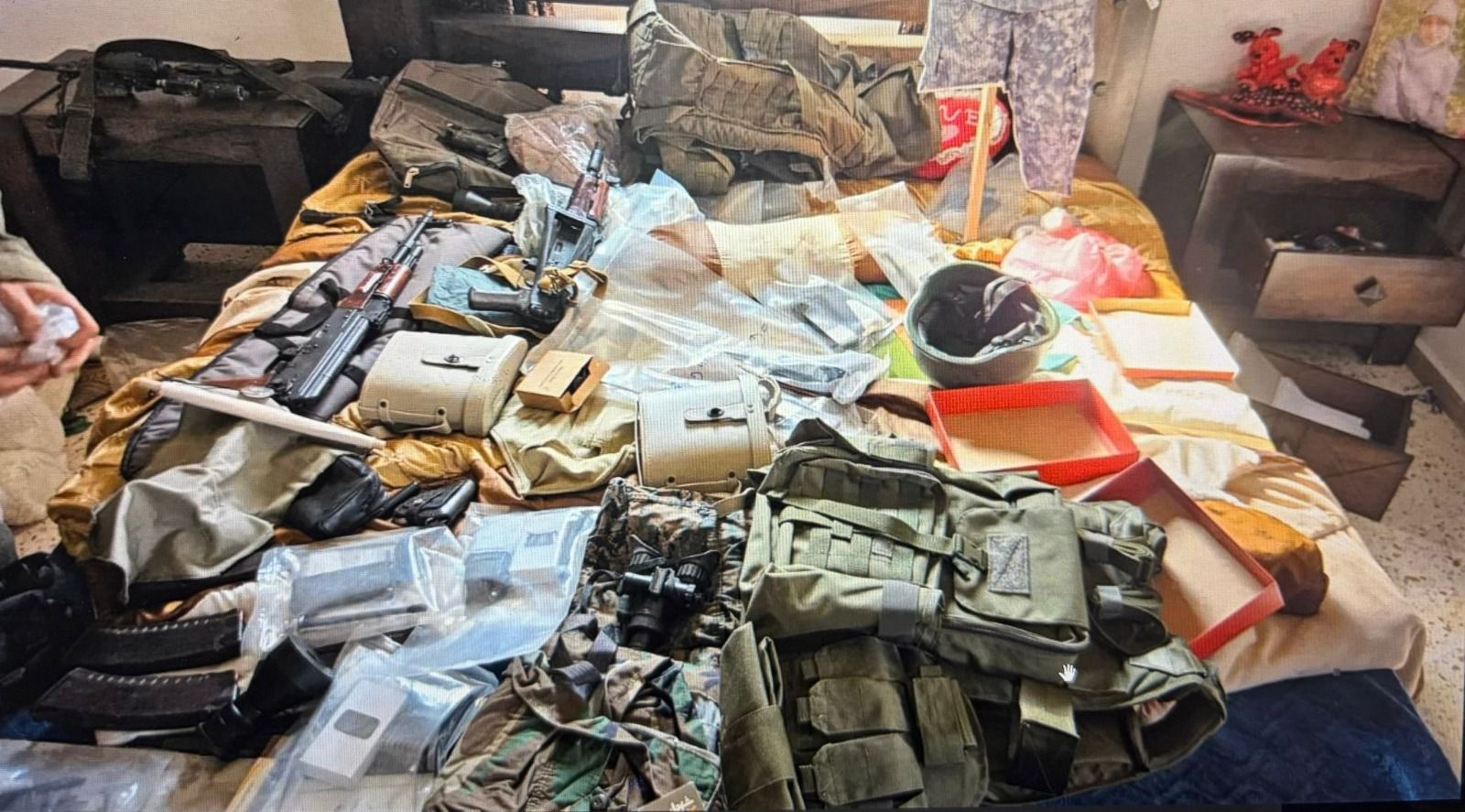 Weapons uncovered in the security zone in southern Lebanon