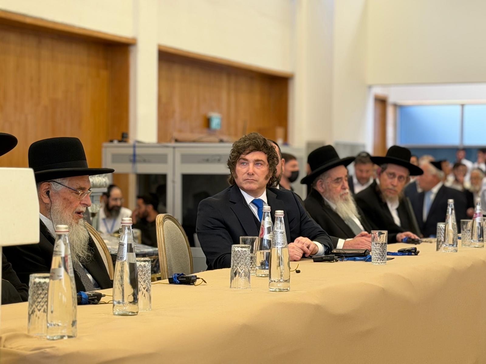 President Milei at Chevron Yeshiva in Hebron