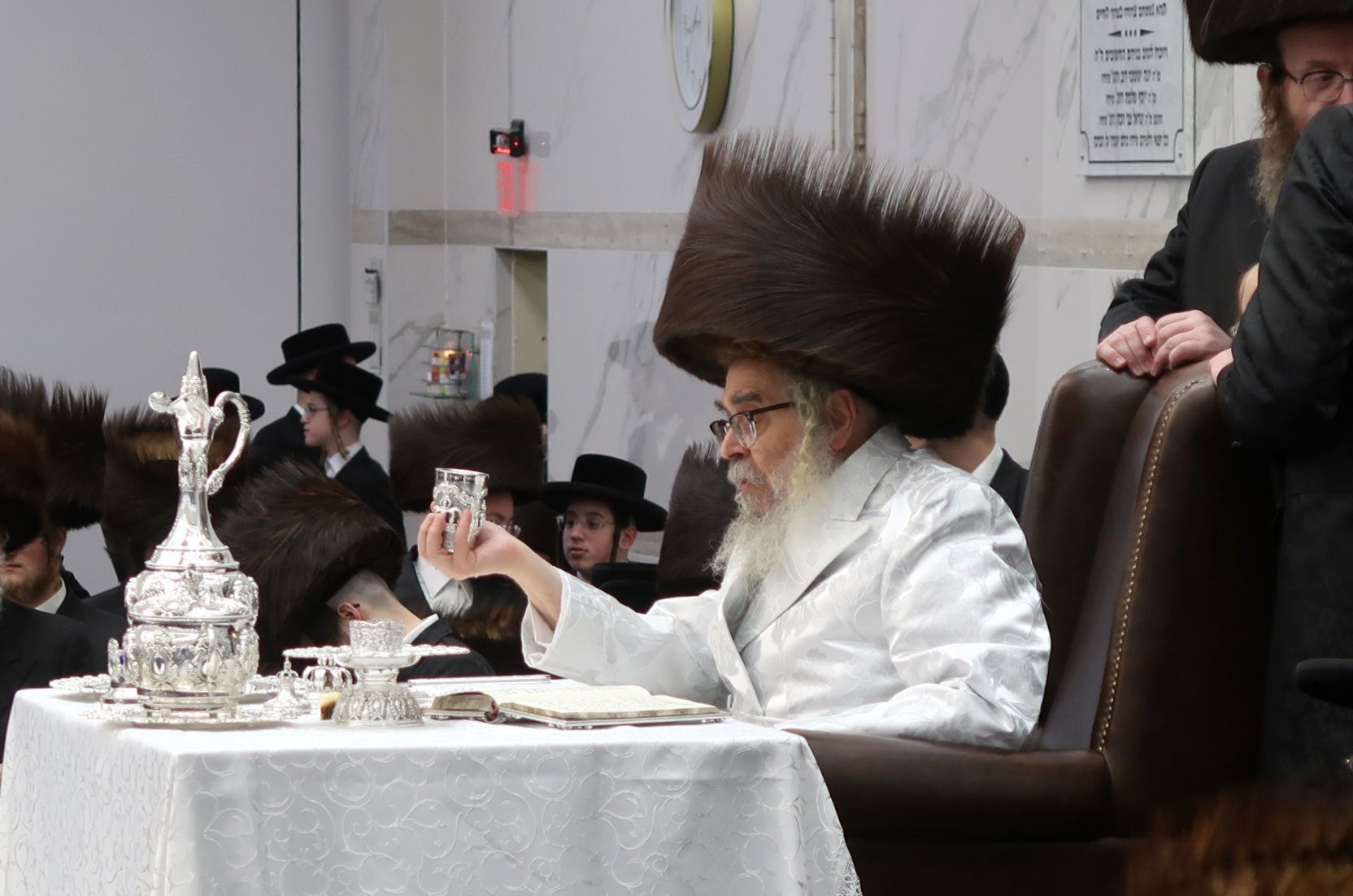 Motzaei Rosh Hashanah at the Satmar court