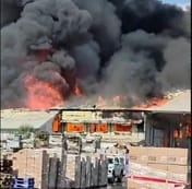 Fire in Sderot Industrial Zone