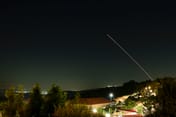 Firing of interceptor missiles at Iranian missiles – illustration.