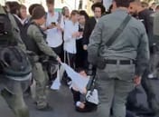Jerusalem Protests Turn Violent: Police Tear Tzitzis off Protester, Fire Stun Grenades 
