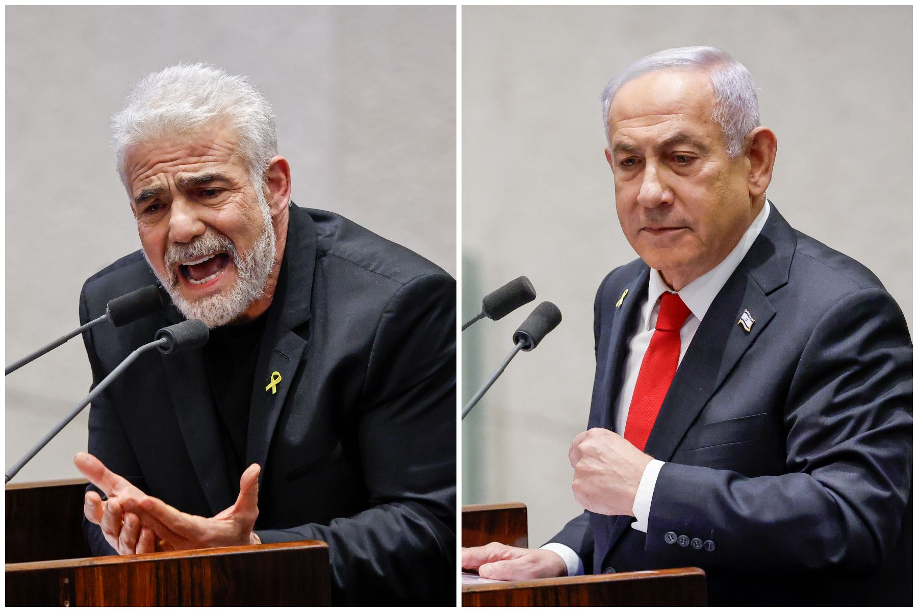 Netanyahu and Lapid address the Knesset