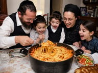 Feed your family quick and easy. Illustration.
