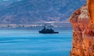 Navy ship patrolling the Red Sea