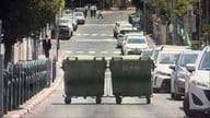 Trash bins used to block the road