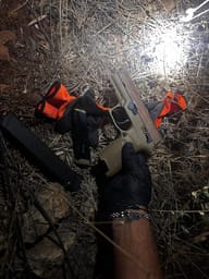 The handgun and magazines