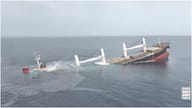 Sunken vessel in the Strait of Hormuz