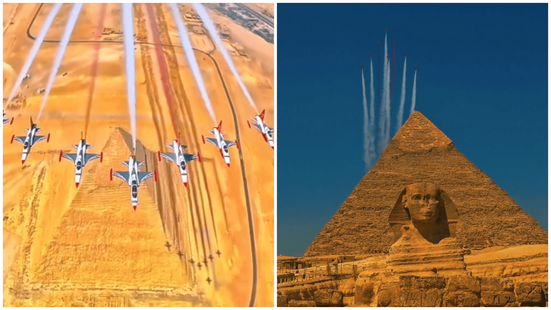 Israel watching closely: Turkish fighter jets in formation over the pyramids