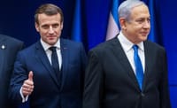 Netanyahu and Macron.