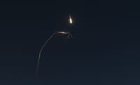 Missile interceptors over Israel from Iran