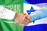 handshake between Sauid Arabia and Israel
