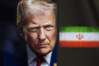 President Trump; Iranina flag