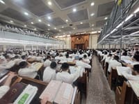 Yeshiva students at Ponovezh