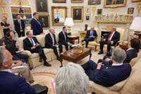 Prime Minister Benjamin Netanyahu visiting Trump in the White House