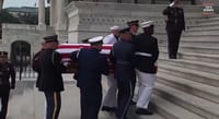 Lindsey Graham's casket arrives ahead of funeral