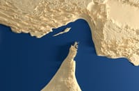 Relief map of Strait of Hormuz