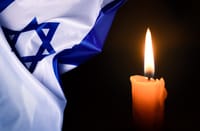 Israeli flag, Memorial candle