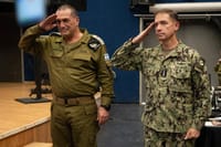 IDF Chief of Staff Lt. Gen. Eyal Zamir and U.S. Navy commander