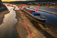 Rhine May Split in Two and the Ships Will Run Aground - Illustration