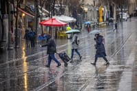 Raining in Jerusalem