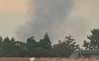 Moments after the strike
