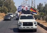 A convoy in Suwayda of Druze in Syria