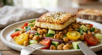 Salad with chickpeas and feta