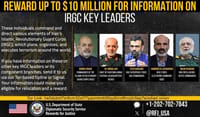 US Offers $10 Million Bounties for Information on Senior IRGC Commanders