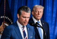 Pete Hegseth and Donald Trump