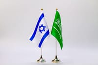 Israeli, Saudi Arabian flags