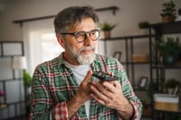 Man speaking on mobile phone